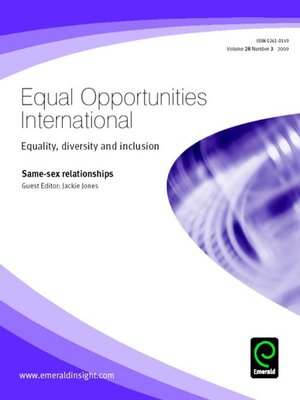 cover image of Equal Opportunities International, Volume 28, Issue 3